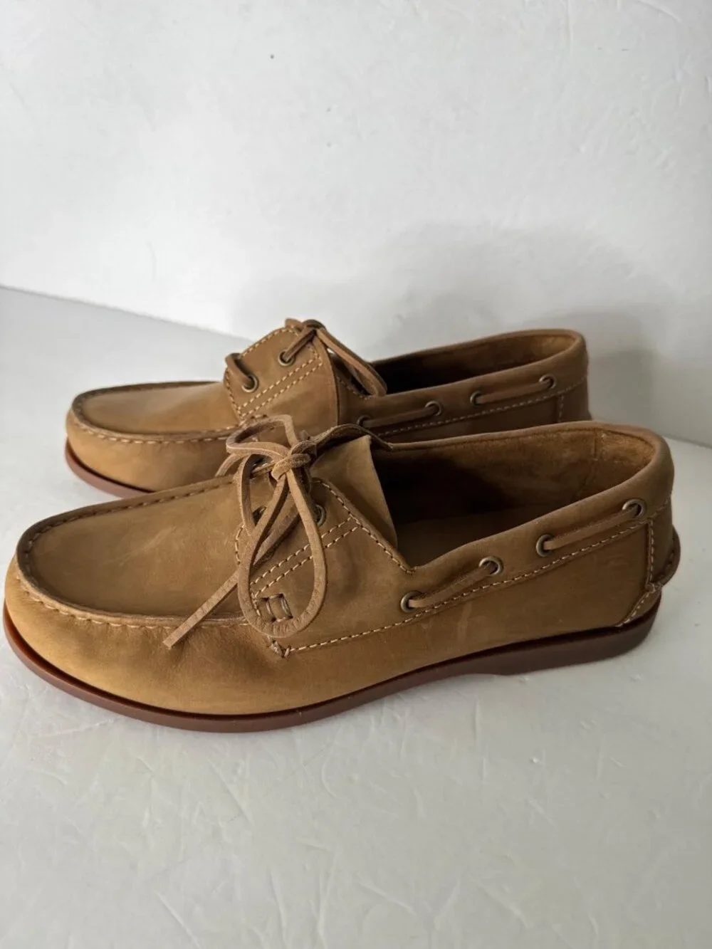 J Crew Men's Leather Sail Boatshoe Boat Shoe New Size 8 CS464